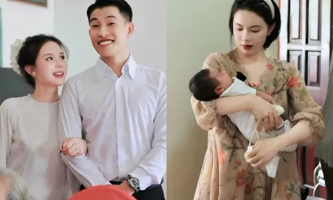 Mỹ nhân Tuyên Quang sinh con với sao nam VTV "cả nước biết mặt", sau sinh không kịp chải tóc, tô son vẫn xinh