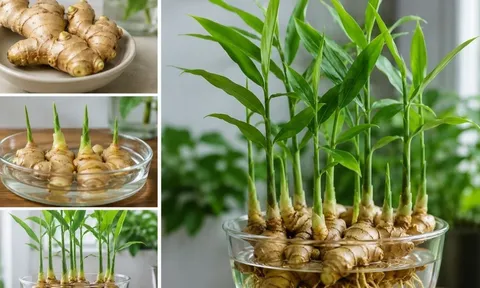 Cách trồng gừng thủy sinh tại nhà để cây xanh tốt, đẻ nhiều nhánh, củ phát triển khỏe