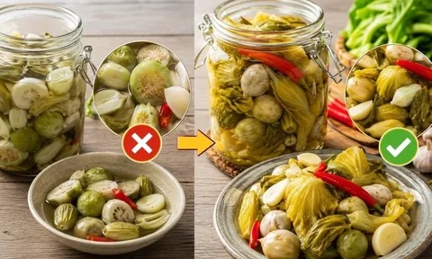 Vì sao không nên ăn dưa cà muối khi chưa đủ chua?