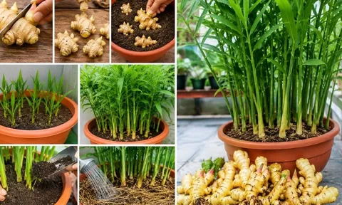 Cách trồng gừng trong chậu để gừng đẻ nhiều nhánh, nhiều củ
