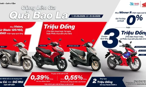Bắt nhịp mùa tựu trường năng động với loạt ưu đãi hấp dẫn dành cho các mẫu xe máy Honda