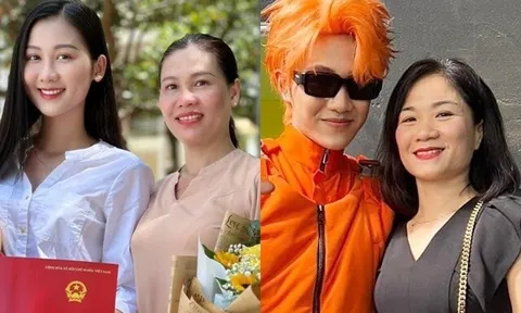 Sao Việt có mẹ là Hiệu trưởng: Người đăng quang Hoa hậu, người là Thủ khoa tài giỏi