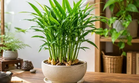 Vì sao nhiều người thích trồng gừng làm cây cảnh, không chỉ để lấy củ