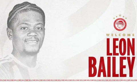 Leon Bailey chính thức rời Aston Villa, đến Olympiacos