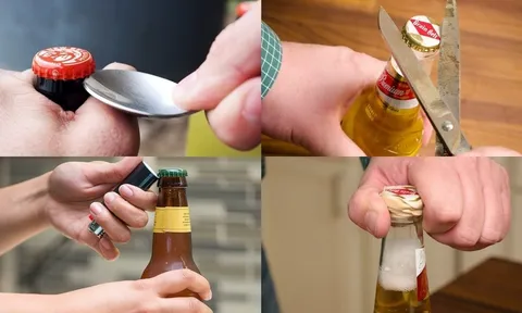 Cách mở nắp chai bia, hộp đựng trong ngăn lạnh không cần dụng cụ