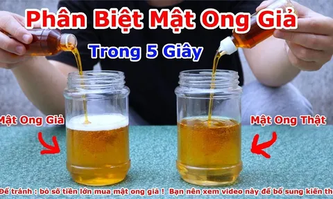 Mẹo phân biệt mật ong thật - giả chỉ với 1 chén nước