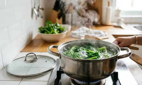 Vì sao luộc rau không nên đậy vung? Nhiều người làm hàng ngày nhưng chưa chắc biết lý do