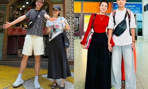 Sao Việt có con trai cao lớn cực phẩm: Thùy Lâm - Kim Cương nay ra đường bị nhầm là chị em với quý tử