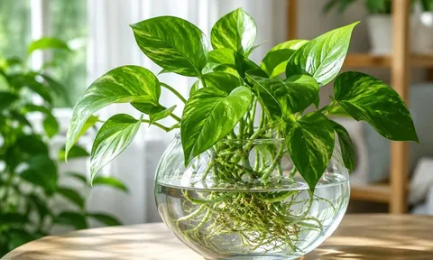 Cách trồng trầu bà thủy sinh xanh tốt quanh năm: 5 bí quyết giúp cây không vàng lá, không thối nước