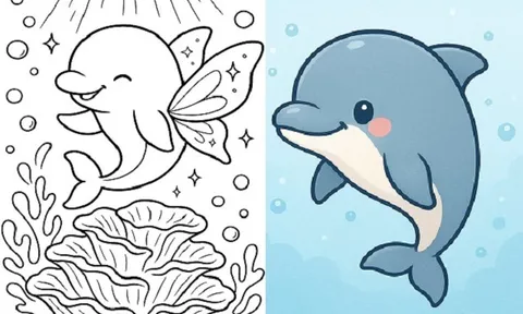 Tranh tô màu Baby Shark đáng yêu, cùng bé khám phá thế giới đại dương