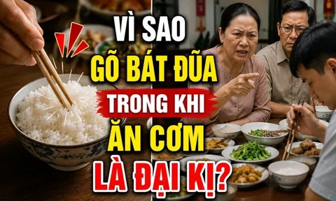 Vì sao gõ bát đũa trong khi ăn cơm là đại kị?