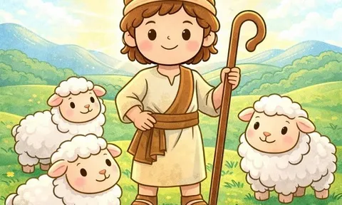 Tranh tô màu cậu bé chăn cừu, khéo léo gieo bài học về trung thực và trách nhiệm