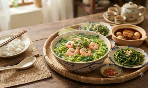 Canh hoa thiên lý nấu tôm ăn rồi nhớ mãi