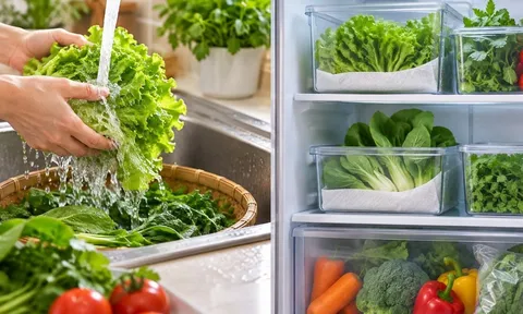 Có nên rửa rau trước khi cất tủ lạnh? Nhiều người đang hiểu sai