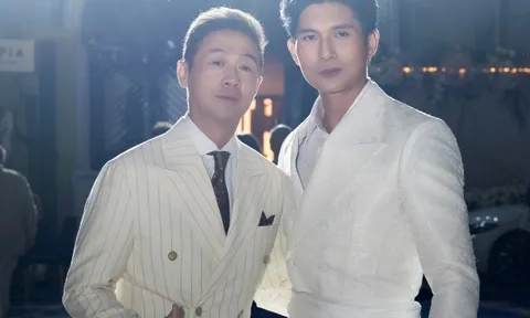 MC Anh Tuấn khoe vẻ ngoài "không tuổi", đọ vẻ lịch lãm với "chú rể" Lâm Bảo Châu