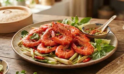 Cách hấp tôm đỏ au chắc thịt