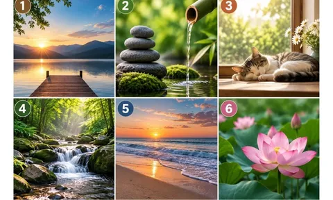 Chọn 1 trong 6 hình ảnh khiến bạn thấy tĩnh tâm: Khả năng giữ bình tĩnh của bạn đến đâu?