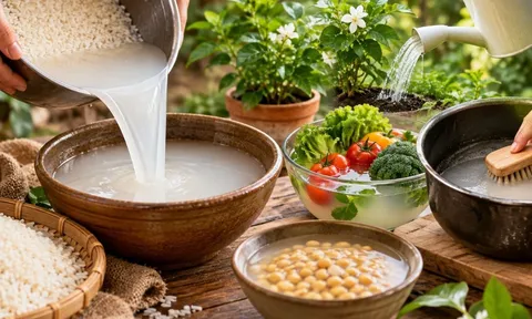 Công dụng bất ngờ của nước vo gạo: Đừng vội đổ đi, 5 cách tận dụng cực hữu ích
