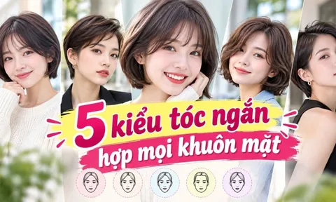 5 kiểu tóc ngắn hợp mọi khuôn mặt