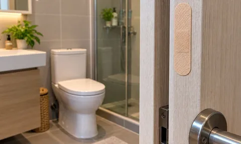  Vì sao nhiều gia đình dán miếng urgo ở cửa nhà vệ sinh?