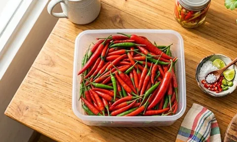 Cách bảo quản ớt tươi cả năm, không lo khô héo hay nhũn nát