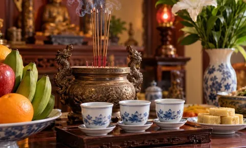 Tại sao thắp hương phải có nước? Khi hạ lễ có cần hạ nước theo không?