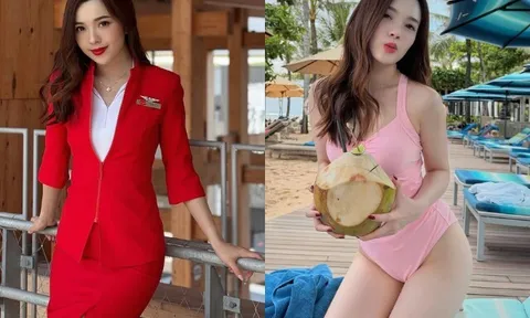Tiếp viên hàng không "gây sốt" vì ảnh chụp lén quá xinh, sinh con cho chồng bác sĩ về dáng đẹp nõn nà