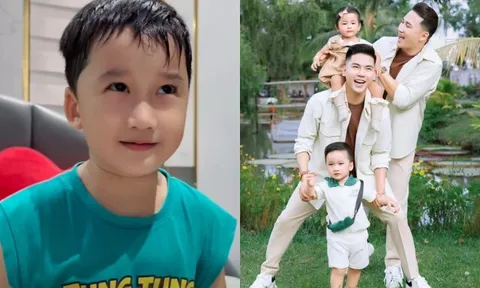 Hà Trí Quang bị 2 con trêu vì nhõng nhẽo với Thanh Đoàn, bé Ka Ka điển trai như "bản sao" của bố