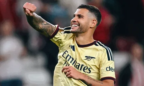 Bruno Guimaraes "không thể tin nổi" khi ghi bàn đầu tiên cho Arsenal