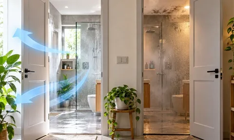 Cửa nhà tắm nên đóng hay mở khi không dùng? Nhiều gia đình đang làm sai mà không biết