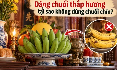 Dâng chuối thắp hương tại sao không dùng chuối chín?
