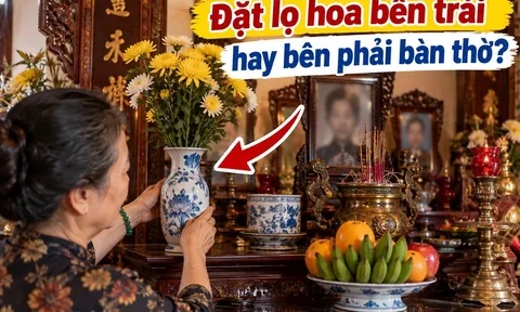 Đặt lọ hoa bên trái hay bên phải bàn thờ?
