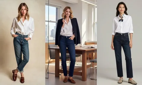 5 cách diện quần jeans đi làm vừa trẻ trung vừa mang vẻ sang kiểu old money