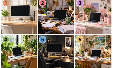 Trắc nghiệm chọn 1 cách sắp xếp bàn làm việc