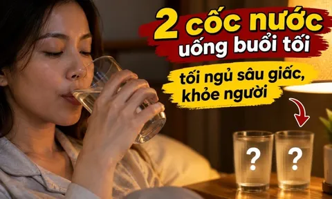 2 cốc nước uống buổi tối ngủ sâu giấc, khỏe người