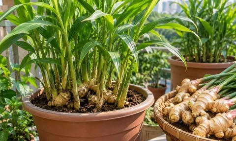 Vì sao gần đây nhiều người thích trồng gừng trong chậu cảnh?