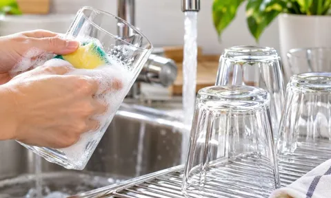 Mẹo rửa bát, cốc chén thủy tinh không bị đọng vệt trắng