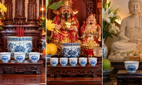 Vì sao ban thờ gia tiên hoặc Thần Tài thường có 3, 5 chén nước, còn ban thờ Phật thường chỉ 1 chén?
