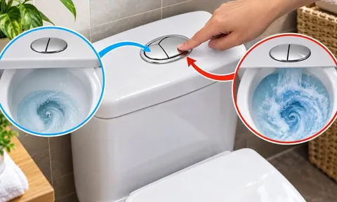 Bồn cầu có 2 nút xả dùng thế nào mới đúng? Nhiều người vẫn nhấn sai mỗi ngày