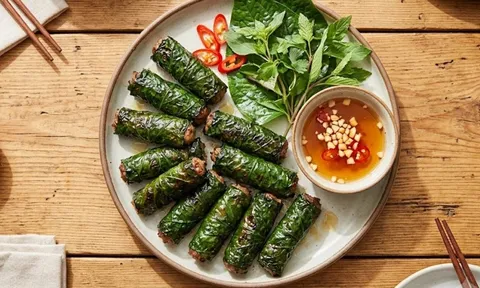 Cách rán chả lá lốt thơm nức, vỏ xanh mướt