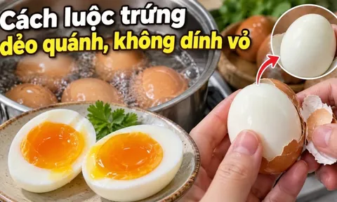 Cách luộc trứng dẻo quánh, không dính vỏ