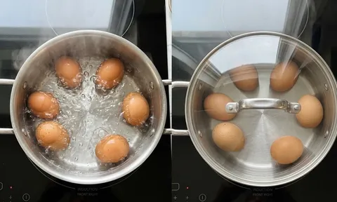 Khi luộc trứng, nên mở vung hay đậy vung nồi?