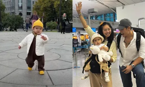 Con gái Ngô Thanh Vân thích thú khi về quê ngoại ở Na Uy, tươi cười chào hỏi khắp xóm làng