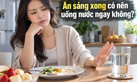 Ăn sáng xong có nên uống nước ngay không?