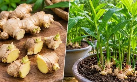 Trồng gừng nên cắt từng mắt hay để cả củ? Làm đúng cách, củ lên mầm khỏe, chậu gừng sai củ cũng ít