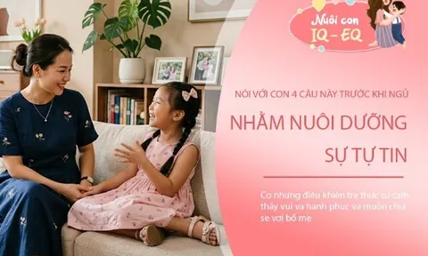 Trước khi con đi ngủ, bố mẹ hãy hỏi 4 câu này để nuôi dưỡng sự tự tin và khả năng chia sẻ