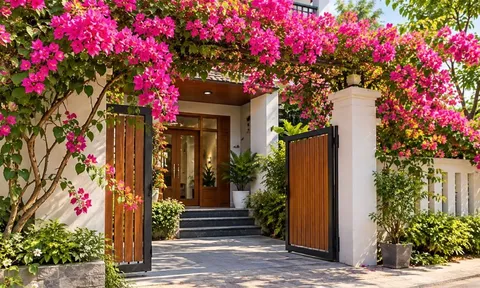 Trồng hoa giấy trước nhà có tốt phong thủy không? 5 điều nên biết để vừa đẹp vừa giữ sinh khí