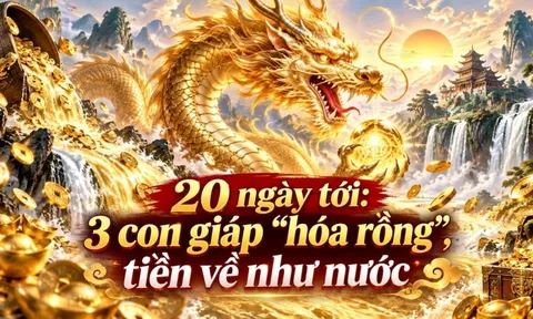 20 ngày tới: 3 con giáp “hóa rồng”, tiền về như nước