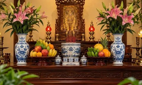 Vị trí lọ hoa trên ban thờ: 1 lọ thì đặt bên nào, 2 lọ thì đặt ra sao, đừng tùy tiện