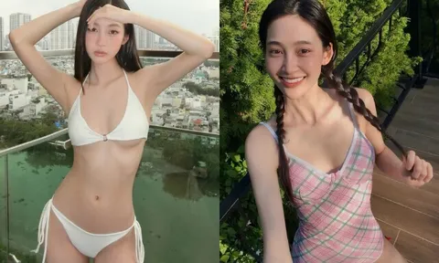 Cô y tá quê Hưng Yên xinh như hoa chăm diện bikini nóng bỏng, vòng eo 57cm trứ danh, da trắng hồng mịn màng